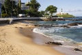 View from afar of Farol da Barra, postcard city of Salvador, Bahia, Brazil Royalty Free Stock Photo