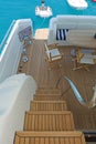 Aft deck of a Luxury motor yacht