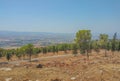 The view of Afula in the Jezreel Valley from the mountains in northern Israel. Royalty Free Stock Photo