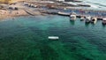 View of Agios Georgios Harbour at Peyia village. Paphos District, Cyprus