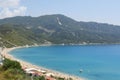 View at Agios Georgios Pagon beach at Corfu Greece Royalty Free Stock Photo