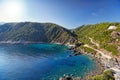 The view from Agios Ioannis Kastri of Skopelos, Greece