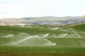 A view of an agricultural sprinkler.