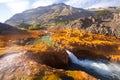 View of Agrio river near Salto del Agrio waterfall