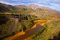 View of Agrio river near Salto del Agrio waterfall