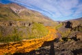 View of Agrio river near Salto del Agrio waterfall