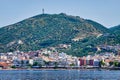 View of Aidipsos Town, Evia, From Arriving Ferry, Greece