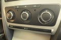 View on air conditioning panel in a car Royalty Free Stock Photo