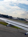 view aircraft park at aircraft stand