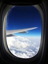 View from an airliner high above the clouds