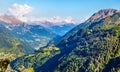 View of Airolo village from the Gotthard Pass, Switzerland