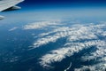 View from airplane on Earth surface. Royalty Free Stock Photo