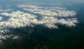 View from airplane on Earth surface. Royalty Free Stock Photo