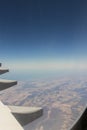 View from airplane window at high altitude about South Africa Royalty Free Stock Photo