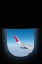 View from airplane window. Royalty Free Stock Photo