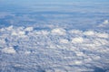 View from airplane window to see sky Royalty Free Stock Photo