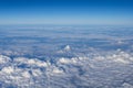 View from airplane window to see sky Royalty Free Stock Photo