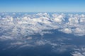 View from airplane window to see sky Royalty Free Stock Photo