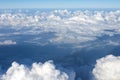 View from airplane window to see sky Royalty Free Stock Photo