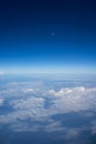 View from airplane window to see sky Royalty Free Stock Photo