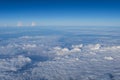 View from airplane window to see sky Royalty Free Stock Photo
