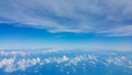 View from airplane window, Top view from airplane, Clouds on the sky and view from airplane window Royalty Free Stock Photo