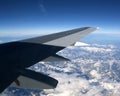 View of airplane wing