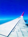 The view on the airplane wing