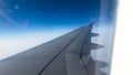 View Of Airplane Wing From Cabin Window Royalty Free Stock Photo