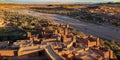 View of Ait-Ben-Haddou heritage during sunset, Morocco Royalty Free Stock Photo