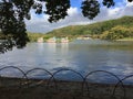View of Akashi park lake during summer