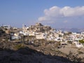 View of Akrotiri on a sunny day. Santorini, Greece. Royalty Free Stock Photo