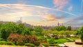 View of Al-Azhar Park and the Mosque of Muhammad Ali in the background, Cairo, Egypt Royalty Free Stock Photo