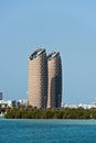 View of The Al Bahr towers in Abu Dhabi