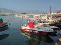 View from Alanya city Turkey - kale - Alanya harbor Royalty Free Stock Photo