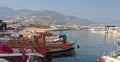 View from Alanya city Turkey - kale - Alanya harbor Royalty Free Stock Photo