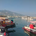 View from Alanya city Turkey - kale - Alanya harbor