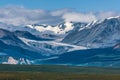 View of Alaskan Mountain Range in Denali National Park, Alaska Royalty Free Stock Photo