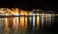 View of the alassio promenade from the pier Royalty Free Stock Photo