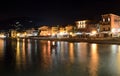 View of the alassio promenade from the pier