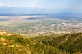view of Alazan plain in Kakheti from Signagi town
