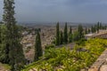 A view from the Albaicin district across Granada, Spain