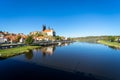View on the Albrechtsburg castle and the Gothic Meissen Cathedral. Germany.