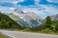 View of the albula pass in grisons, switzerland, europe Royalty Free Stock Photo