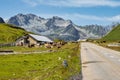 View of the albula pass in grisons, switzerland, europe Royalty Free Stock Photo