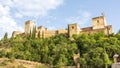 View of the Alcazaba of the Alhambra in Granada Royalty Free Stock Photo