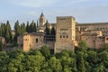 View of the Alcazaba of the Alhambra in Granada Royalty Free Stock Photo