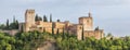 View of the Alcazaba of the Alhambra in Granada Royalty Free Stock Photo