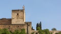 View of the Alcazaba of the Alhambra in Granada Royalty Free Stock Photo