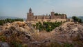 View of Alcazaba of Antequera is a Moorish fortress in Spain. Castle medieval